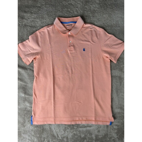 IZOD Advantage Performance Stretch Golf Polo Shirt Men's Size L Orange - Picture 1 of 10